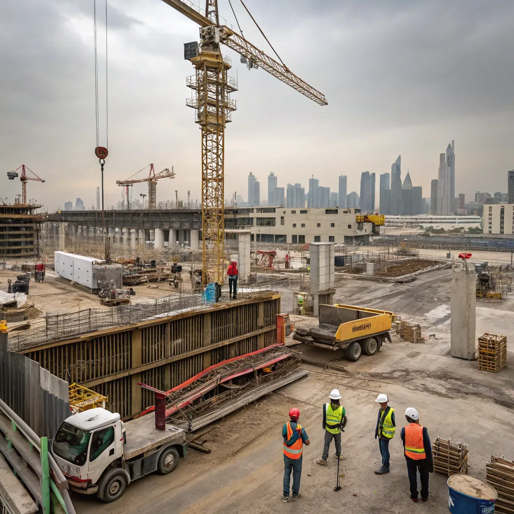 Construction site overview